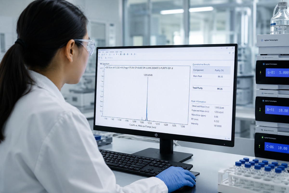 An analyst verifying a research batch by hand.